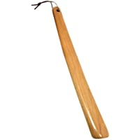 Los mejores  - Supvox haya madera calzador calzador Schuman Cuerno schuhanziehhilfe con mango ajustado para hombres mujeres largas…